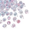 Electroplate Transparent Glass Beads GLAA-A045-05G-2