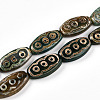 Oval with 3-Eye Pattern Tibetan Style dZi Beads Strands G-NH0001-14C-4