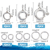   12Pcs 3 Size 925 Sterling Silver Spring Ring Clasps STER-PH0001-20-2