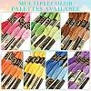 6Bundles 6 Colors Polyester Embroidery Floss OCOR-YW0001-24F-4