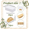 30Pcs Half Round Wood Name Card Holder AJEW-NB0009-27A-2