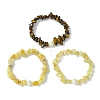 3Pcs 3 Styles Natural Mixed Gemstone Chip & Cultured Freshwater Pearl Beaded Stretch Bracelets Set for Women BJEW-JB13762-06-3