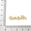 Mother's Day Brass Micro Pave Cubic Zirconia Word Mama Links Connector Charms KK-D235-03G-01-3