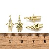 Brass Micro Pave Cubic Zirconia Pendants KK-D339-02G-08-3