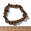 Unisex Chip Natural Tiger Eye Beaded Stretch Bracelets X-BJEW-S143-02-2