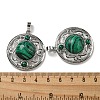 Synthetic Malachite Pendants G-Q158-03M-3