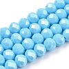 Electroplate Glass Beads Strands EGLA-A034-P3mm-A06-1