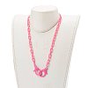 Personalized Opaque Acrylic Cable Chain Necklaces NJEW-JN03432-06-4