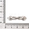 Brass Micro Pave Clear Cubic Zirconia Fold Over Clasps KK-C075-32P-3