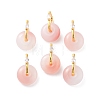 Donut Natural Agate Hoop Earrings for Women EJEW-E303-25G-01-1