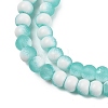 Frosted Crackle Glass Beads Strands GLAA-U001-4mm-M02-2
