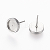 304 Stainless Steel Stud Earring Settings STAS-L195-02B-2