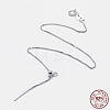 Anti-Tarnish Rhodium Plated 925 Sterling Silver Bracelet Making STER-F039-09P-4