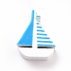 Ocean Theme Spray Painted Natural Wood Beads WOOD-M004-05-2