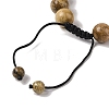10mm Round Natural Picture Jasper Braided Bead Bracelets BJEW-C067-01C-28-4