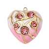 304 Stainless Steel & Enamel & Rhinestone Pendants SA-CBAA9A2-07G-02-1