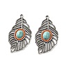 Bohemia Tibetan Style Alloy & Enamel & Synthetic Turquoise Pendants LS-FIND-T074-11AS-1