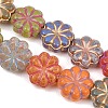 Painted Glass Beads Strands GLAA-F133-07B-3