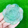 Natural Fluorite Carved Rose Figurines PW-WG66930-08-1