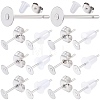 300Pcs 304 Stainless Steel Flat Round Blank Peg Earring Post STAS-SC0007-33A-1