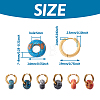 DIY Gemstone Beaded Hoop Earring Making Kits DIY-SW0001-06-12