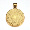 Flat Round Alloy Pendant Cabochon Settings LS-PALLOY-A15654-AG-NF-2