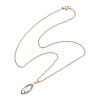 Natural Paua Shell Pendant Necklaces NJEW-JN05141-01-4