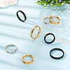  12Pcs 6 Size 201 Stainless Steel Grooved Finger Ring Settings RJEW-TA0001-06G-13