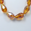 Electroplate Glass Beads Strands X-EGLA-T013-05N-1