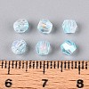 Transparent Spray Painted Glass Beads EGLA-N018-4mm-06-4