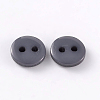 2-Hole Flat Round Resin Sewing Buttons for Costume Design BUTT-E119-20L-01-2
