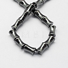 Non-magnetic Synthetic Hematite Beads Strands G-Q908-12x8mm-1