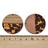 Transparwnt Resin & Walnut Wood Pendants RESI-I354-03B-3