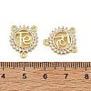 Brass Micro Pave Clear Cubic Zirconia Chandelier Component Links LS-CU-B002-01G-A-3