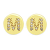 Brass Micro Pave Clear Cubic Zirconia Beads KK-T030-LA843-MX3-1