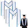 2Pcs Satin Graduation Sash Honor Stole Scarf for Men Women AJEW-MA0001-38B-1