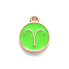 Alloy Enamel Pendants X-ENAM-S124-01B-06A-2