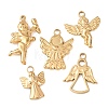 5Pcs 304 Stainless Steel Pendants STAS-P432-08G-1