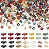 280Pcs 14 Colors 2-Hole Baking Paint Glass Seed Beads SEED-PH0002-74-1