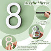 10Pcs 10 Style Acrylic Mirror Wall Stickers AJEW-CN0001-55-3
