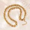 7MM 304 Stainless Steel Double Link Chain Necklaces for Women SA-H001-24G-3