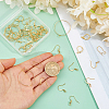 Brass Hoop Earring Findings KK-HS0002-07-3