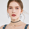 12Pcs Brass Flat Hoop Earring Findings KK-BBC0014-54-5