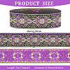 Ethnic Style Embroidery Polyester Ribbons OCOR-WH0070-04B-2
