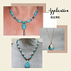 24Pcs 6 Styles Synthetic Turquoise Pendants Sets G-AR0005-22-5