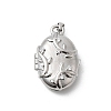 Brass Micro Pave Clear Cubic Zirconia Locket Pendants KK-L262-07P-1