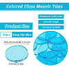 Olycraft 30Pcs Colored Glass Mosaic Tiles DIY-OC0009-40F-2