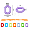 280Pcs 7 Colors Acrylic Linking Rings OACR-FH0001-043-2