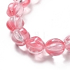 Transparent Glass Beads Strands GLAA-F114-02B-09-3