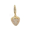 Brass Micro Pave Cubic Zirconia Pendants CU-CBAAD26-02C-G-1